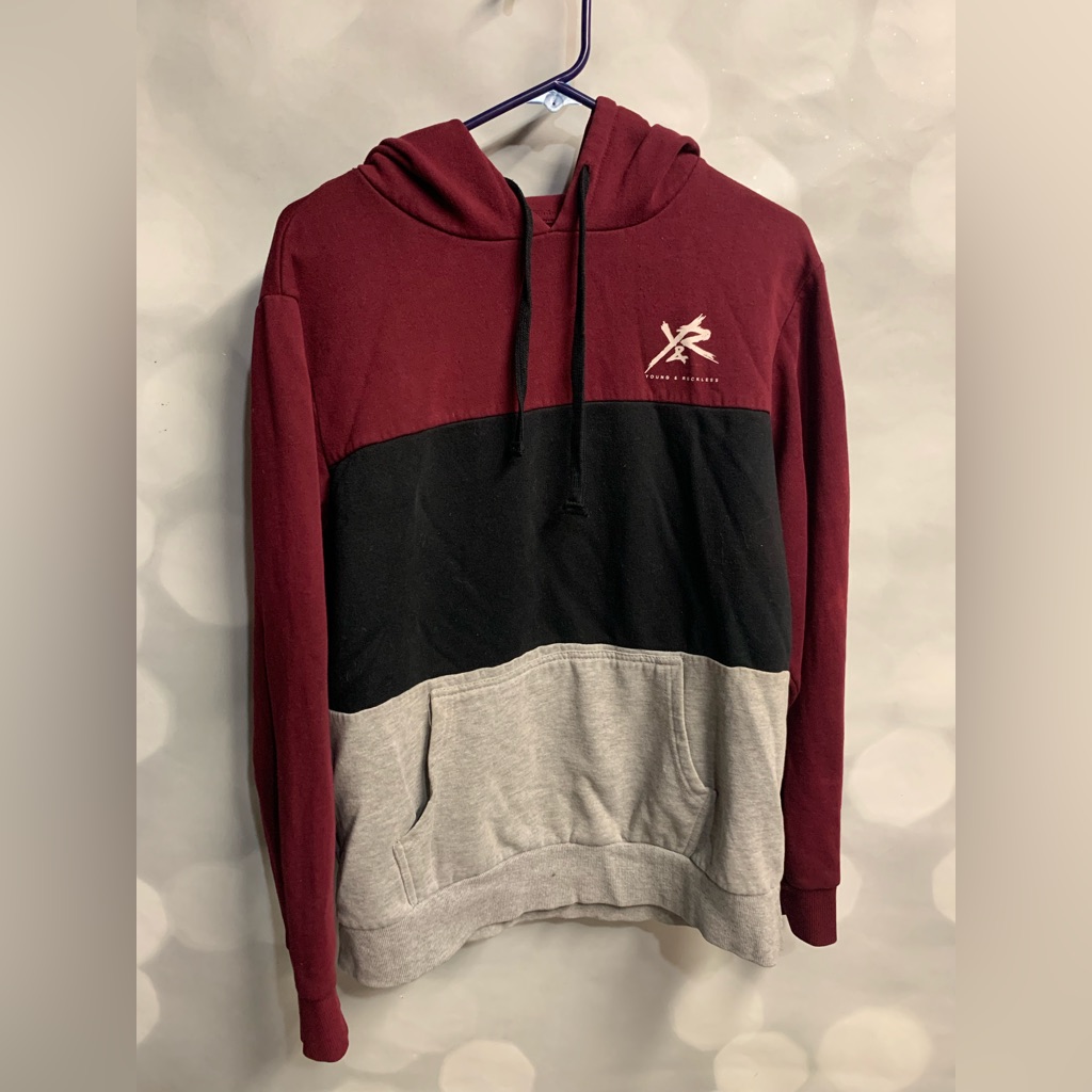 Young & Restless Hoodie In Color Blocked Stripes.